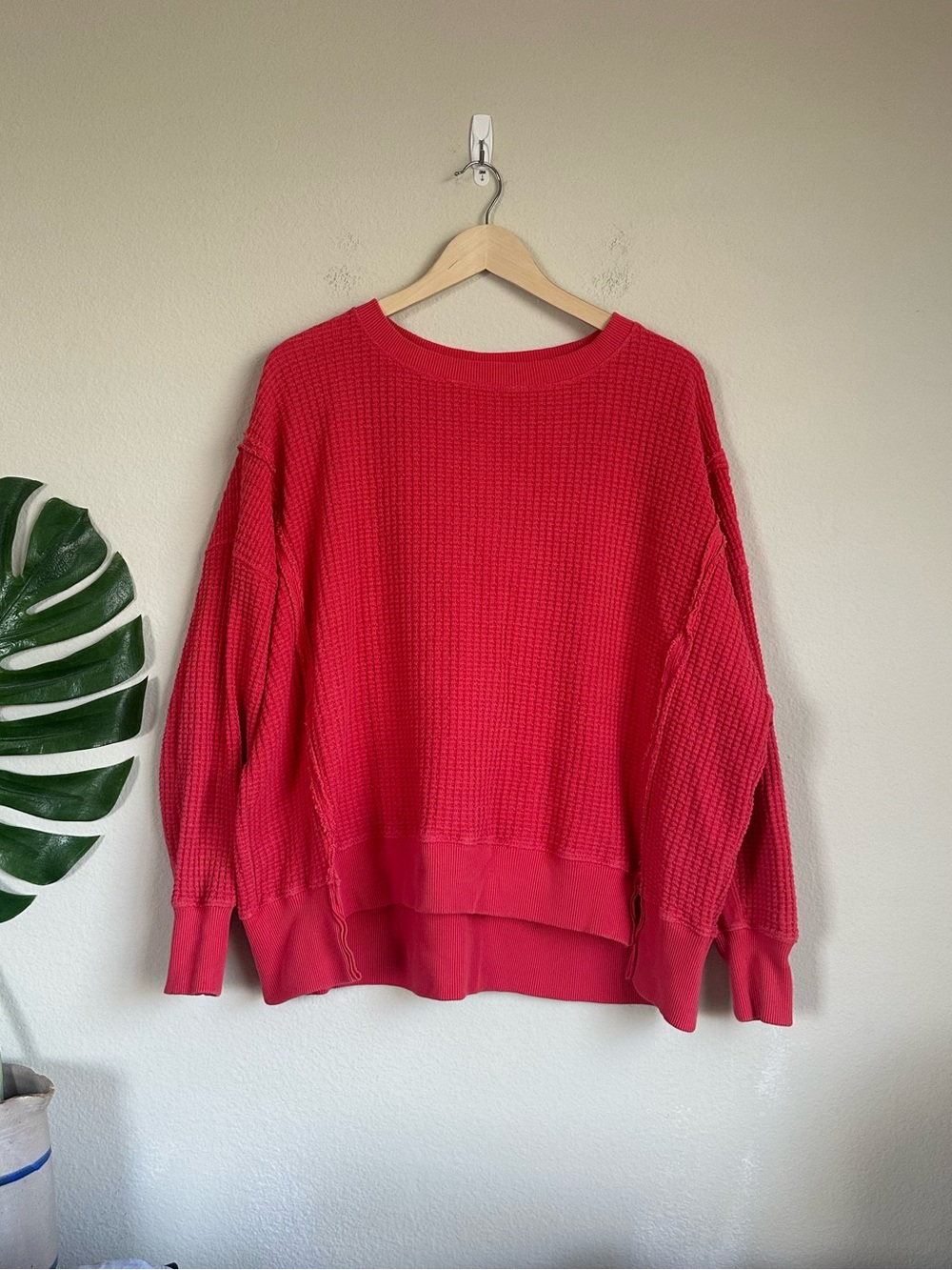 AE Big Hug Waffle Crew Neck Sweatshirt